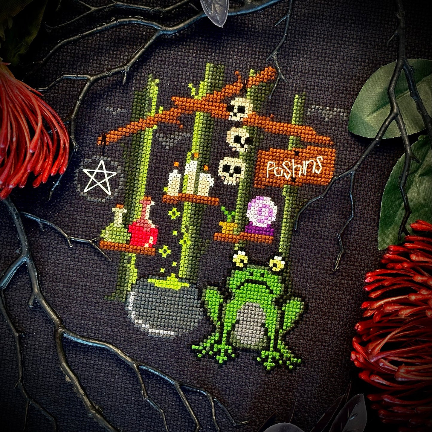 Frogs Apothecary - PDF Cross Stitch Pattern