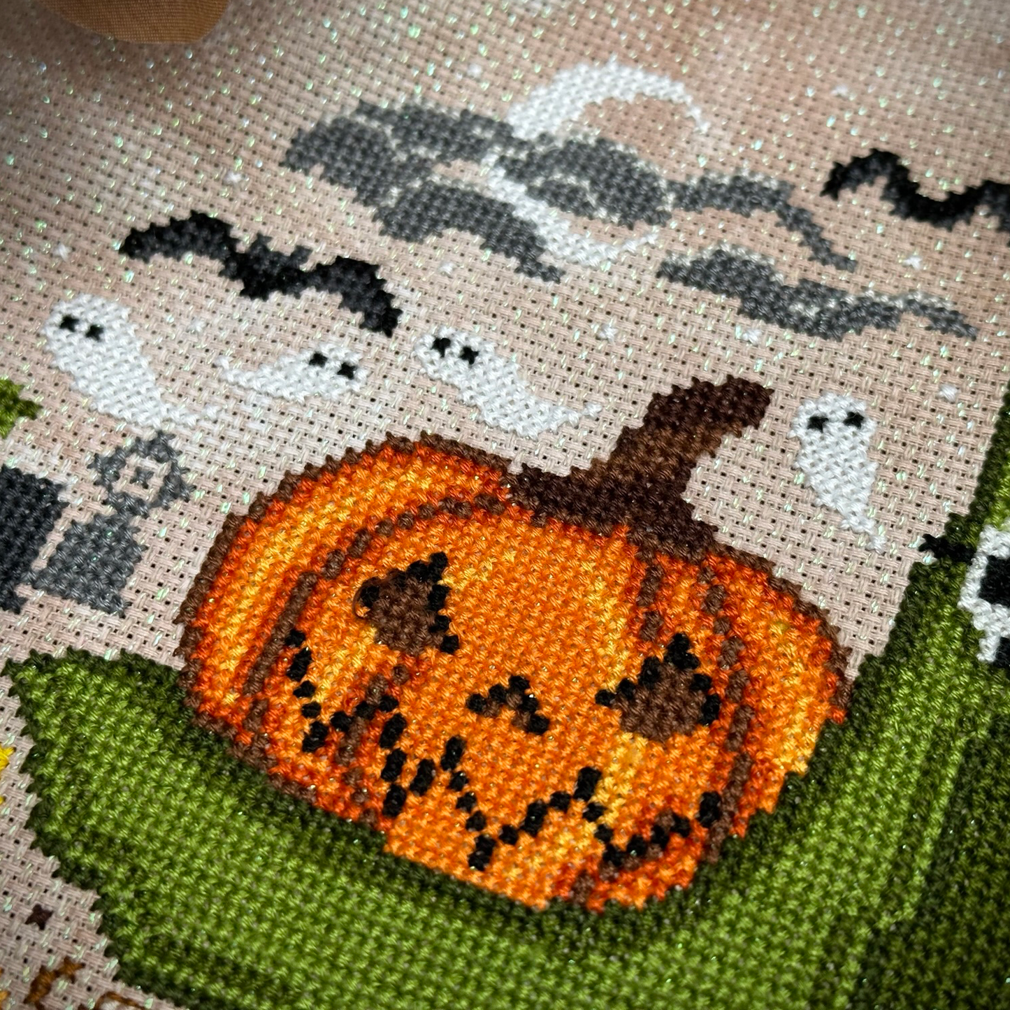 Halloween Snail - PDF Cross Stitch Pattern