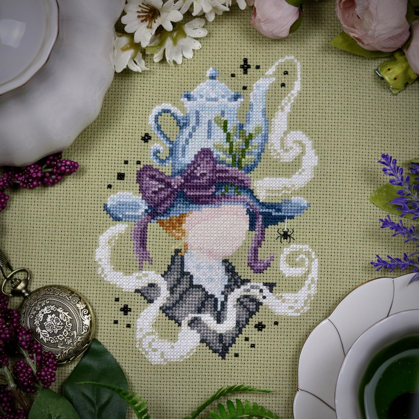Tea Witch Paper Printed Pattern