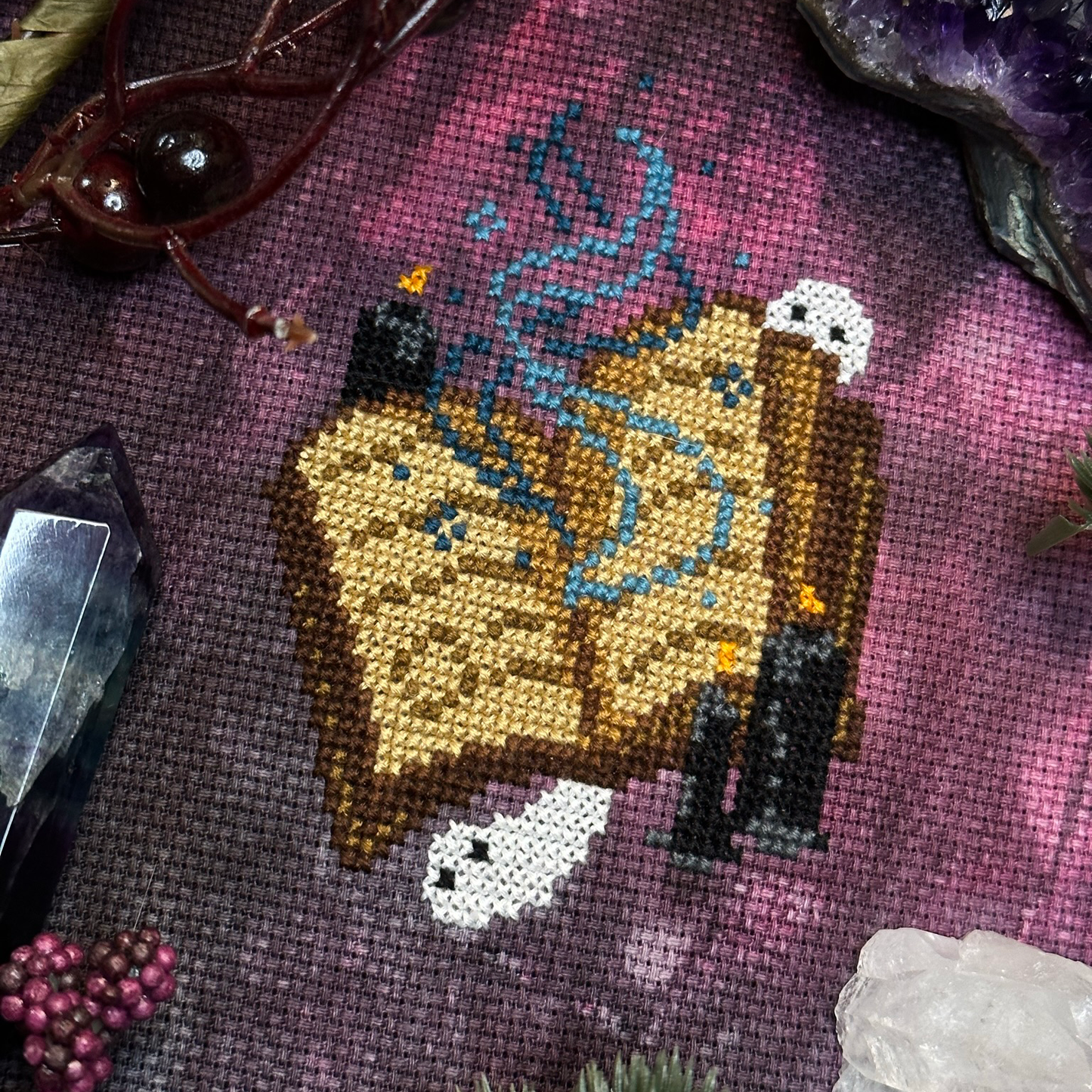 Lurking Grimoire - PDF Cross Stitch Pattern