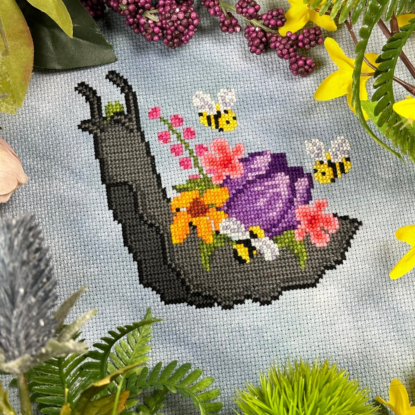 Spring Snail - PDF Cross Stitch Pattern