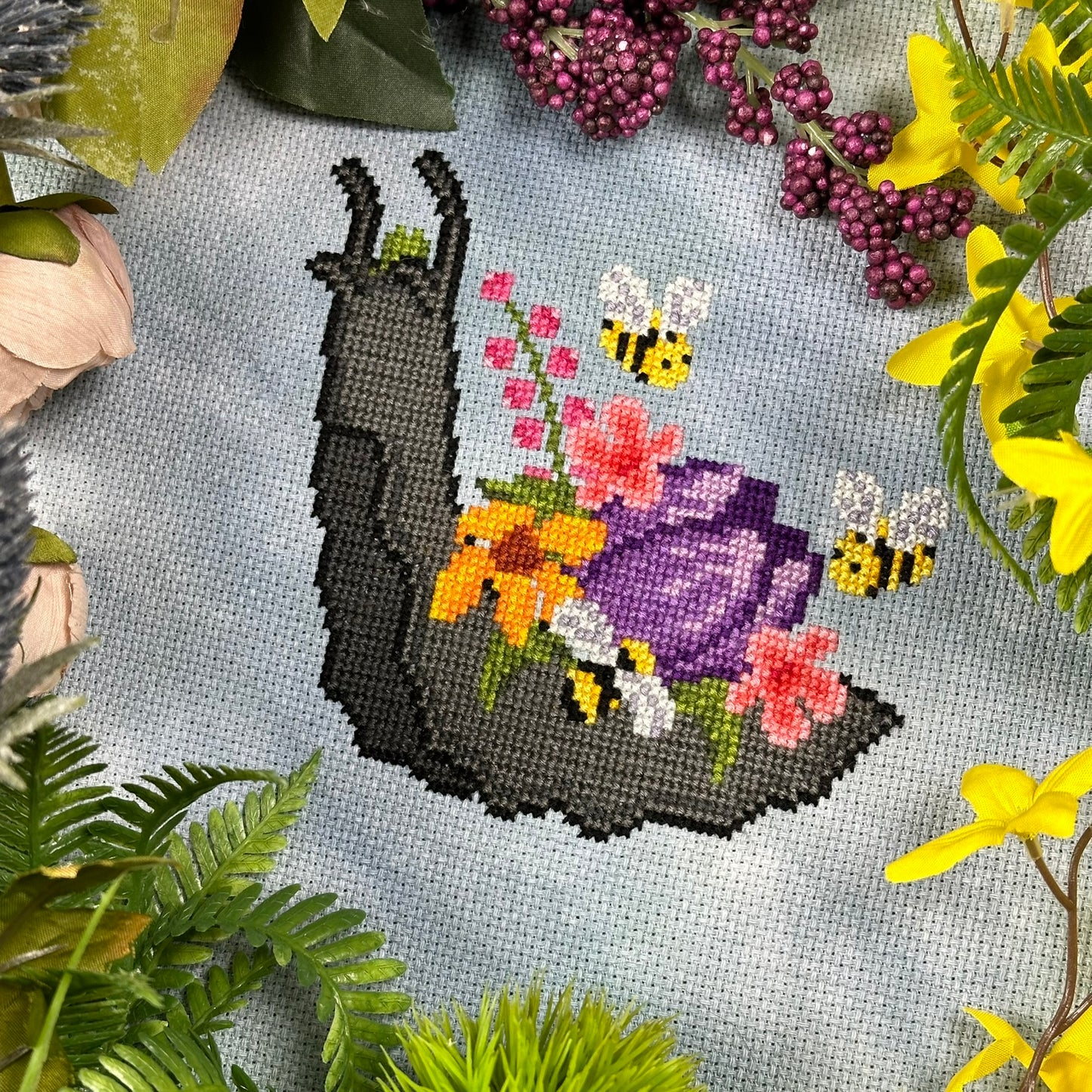 Spring Snail - PDF Cross Stitch Pattern