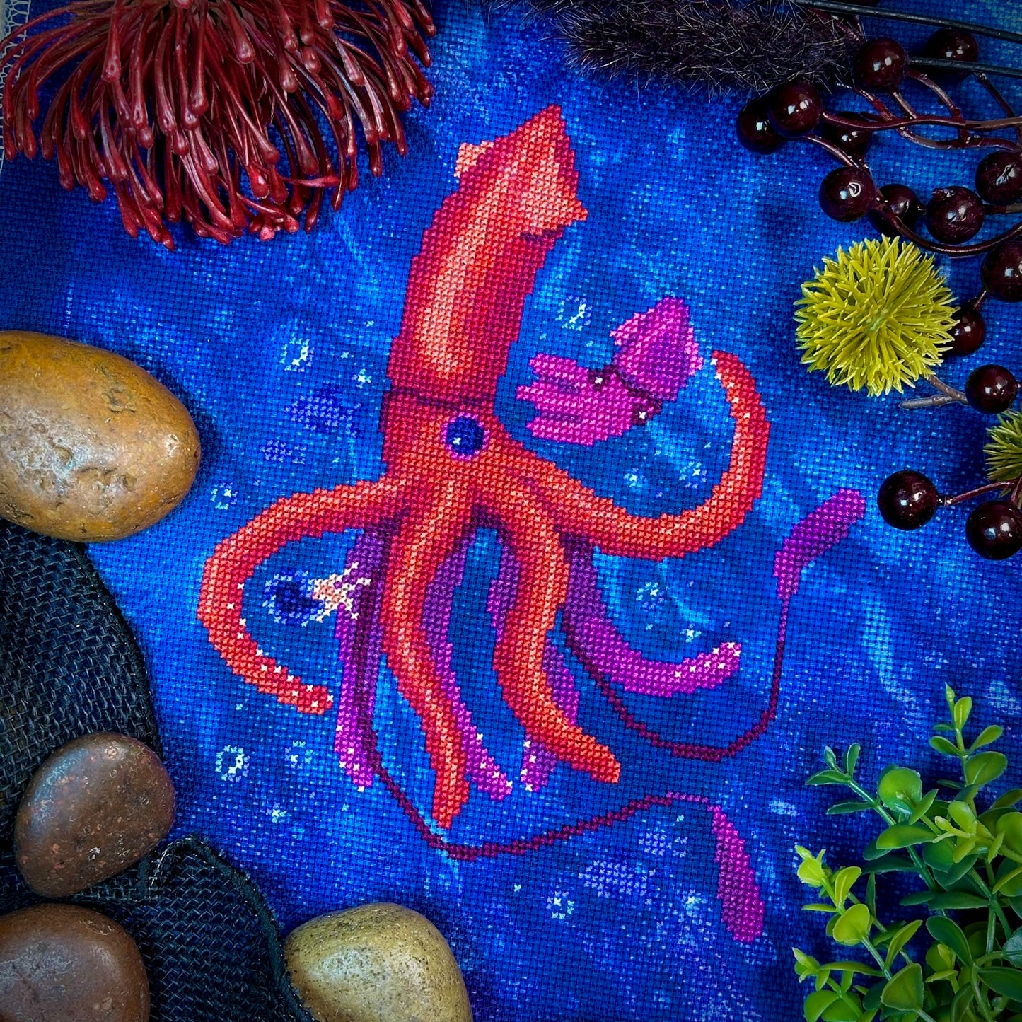 Cephalopod Family - PDF Cross Stitch Pattern