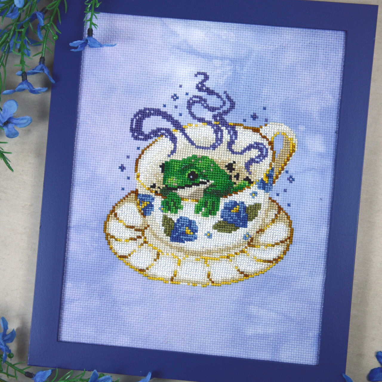 Tea Reading Frog Printed Paper Pattern