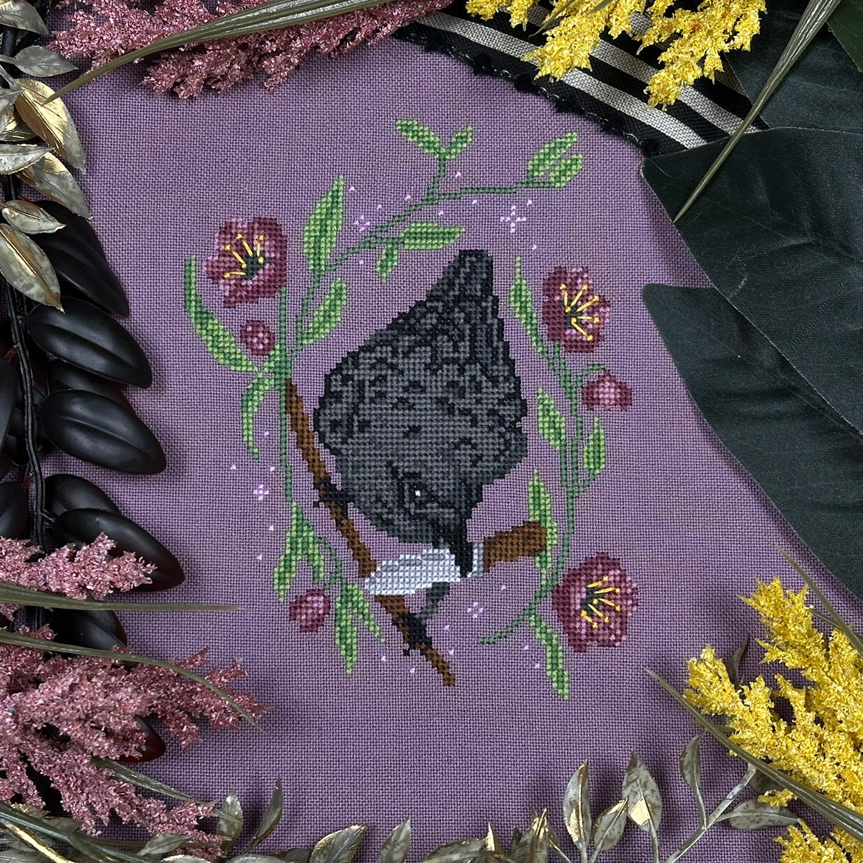 Hellebore and Crow Paper Printed Pattern