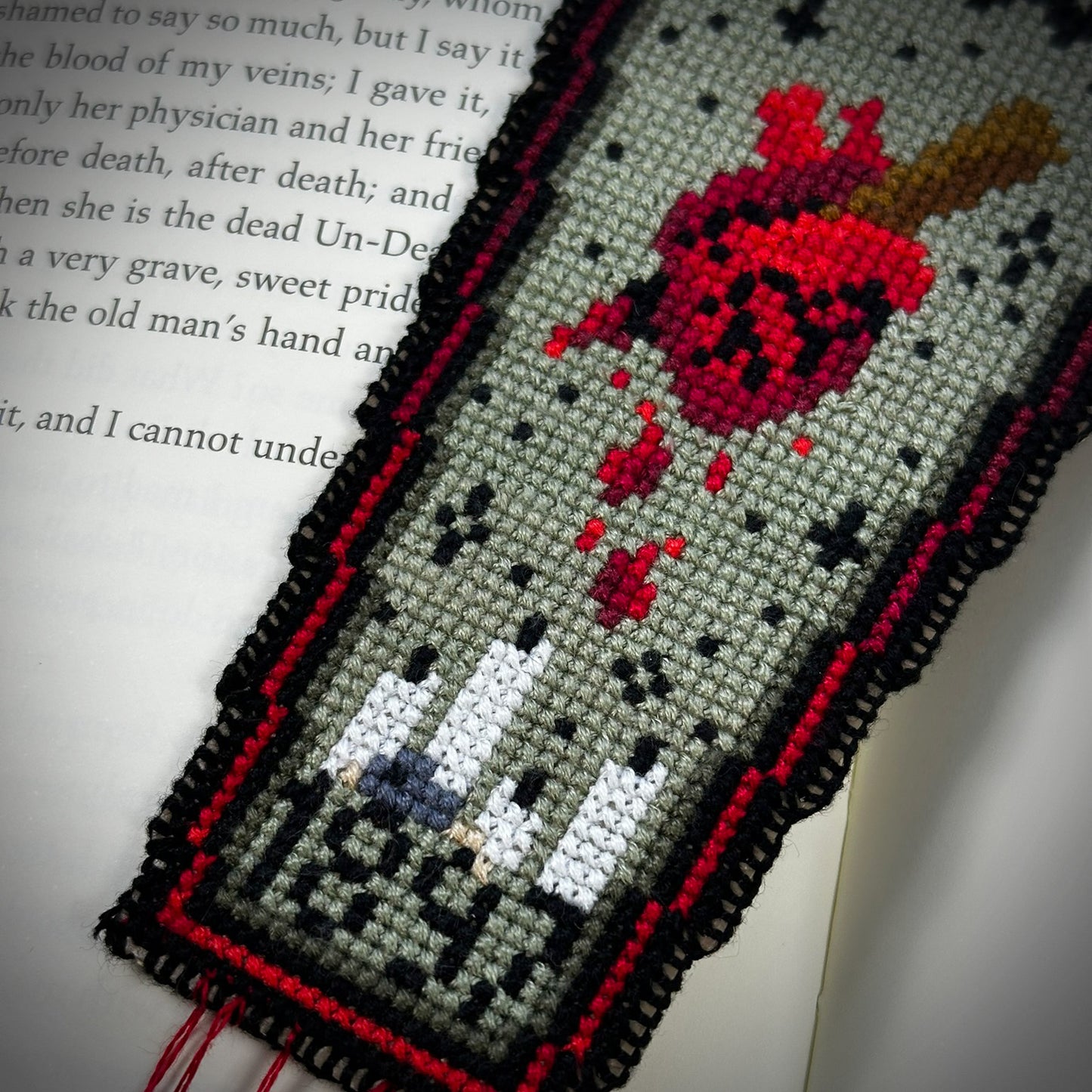 Dracula Bookmark - PDF Cross Stitch Pattern