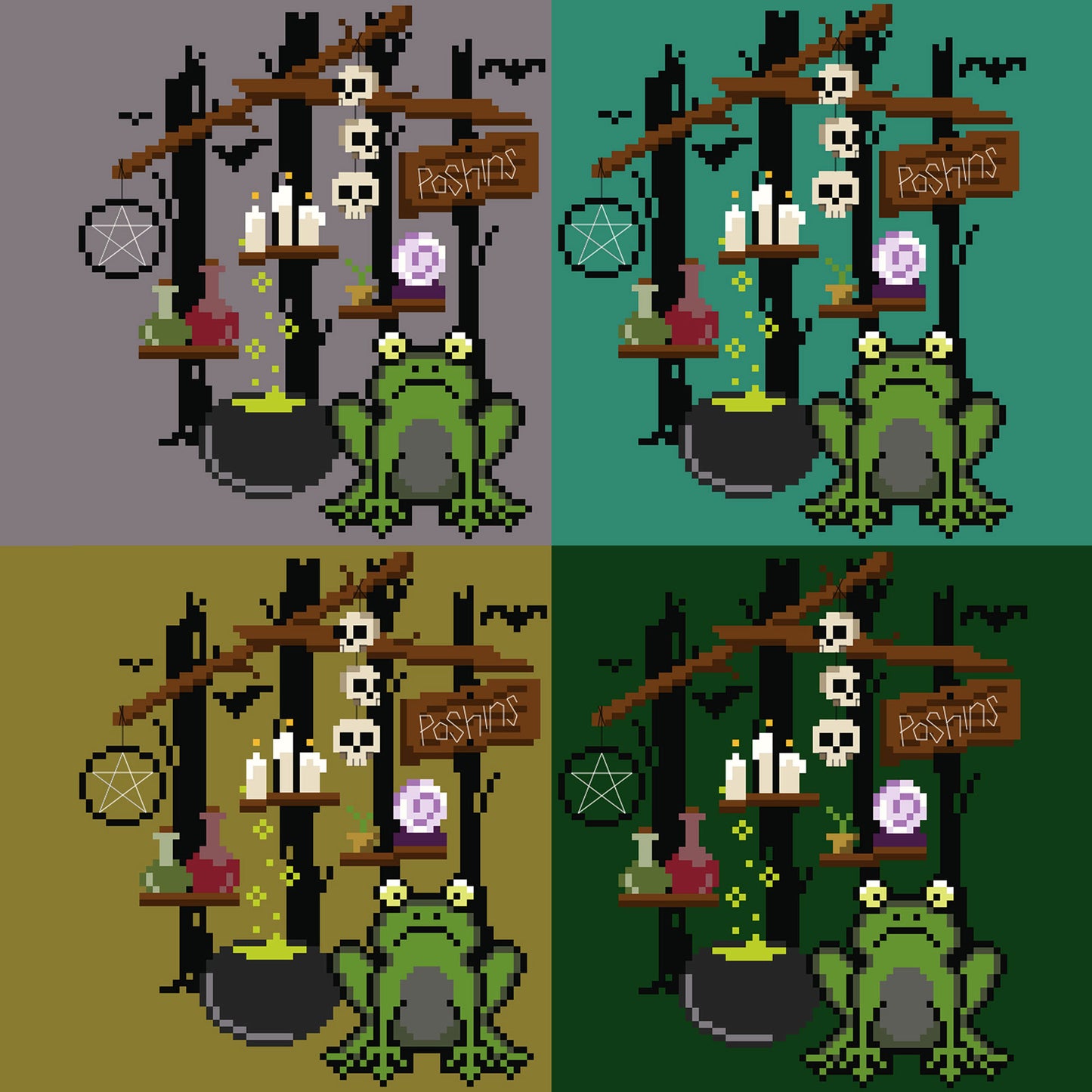 Frogs Apothecary - PDF Cross Stitch Pattern