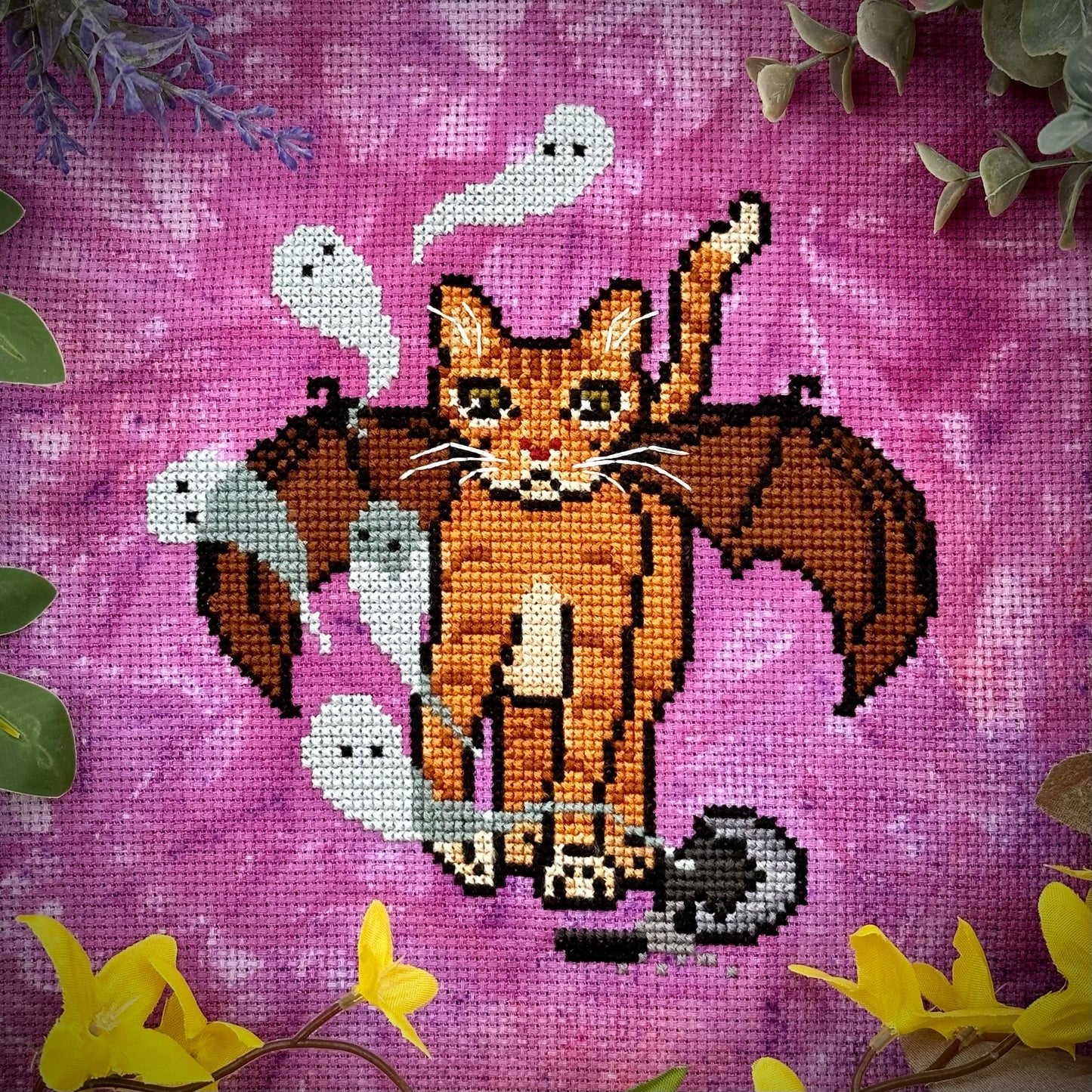 Mischievous Catgoyle - PDF Cross Stitch Pattern