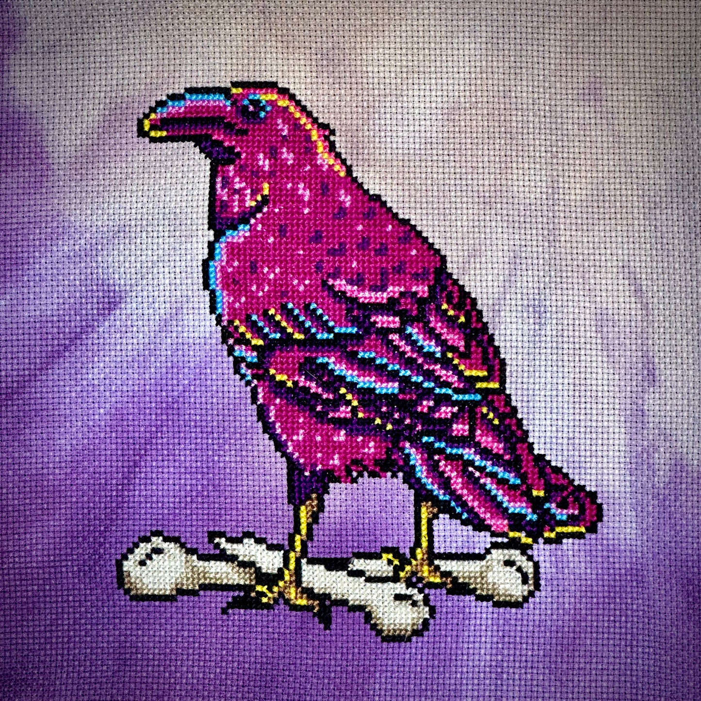 Neon Nightwatcher - PDF Cross Stitch Pattern