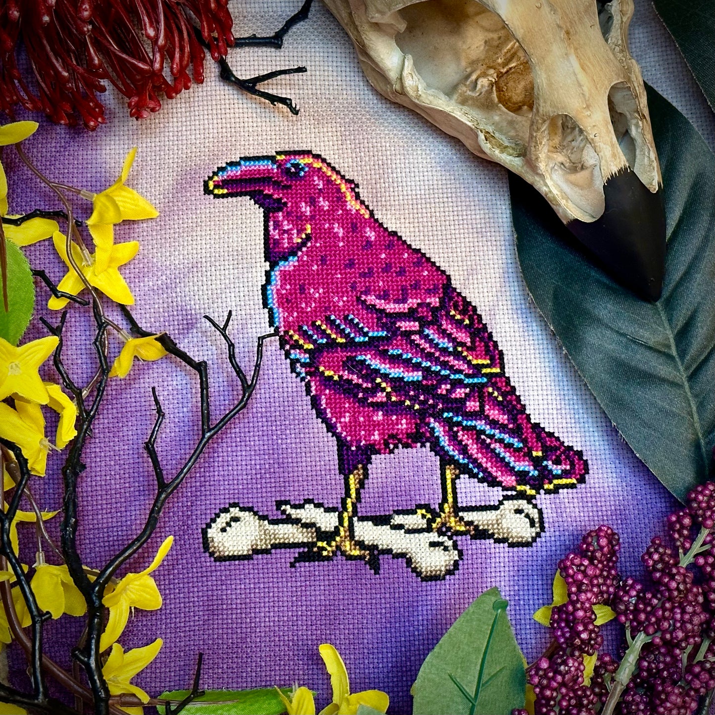 Neon Nightwatcher - PDF Cross Stitch Pattern