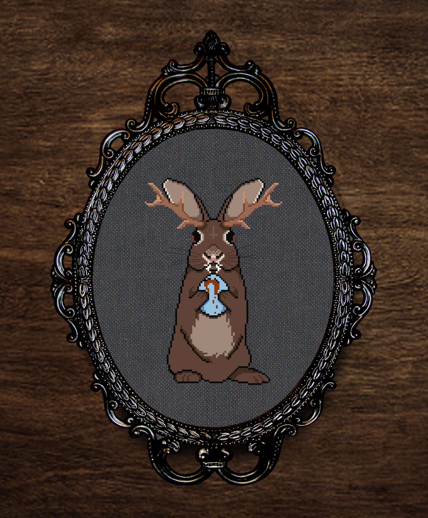 Vampire Jackalope - PDF Cross Stitch Pattern