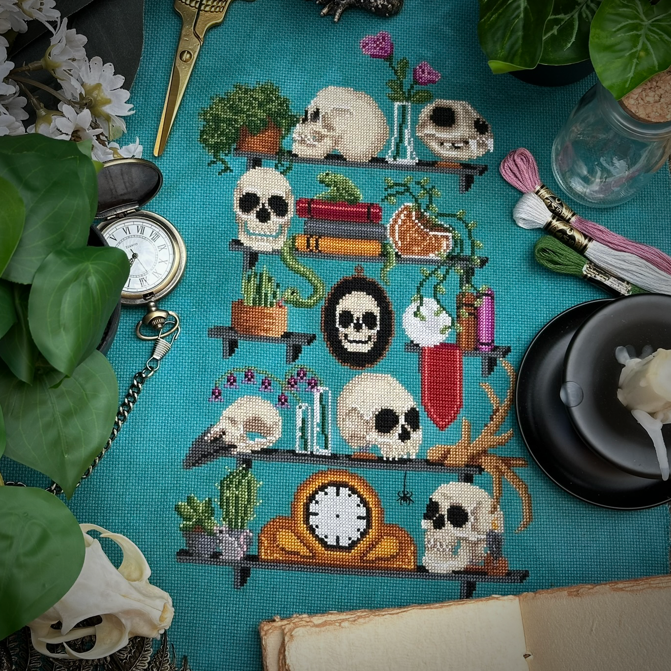 A Study of Skulls Paper Printed Pattern