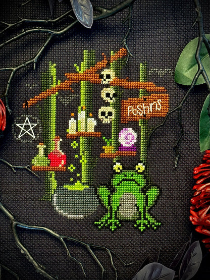 Frogs Apothecary - PDF Cross Stitch Pattern