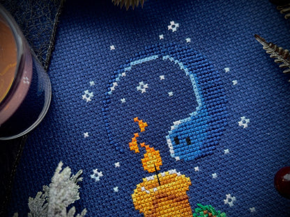 Yule Ghost - PDF Cross Stitch Pattern