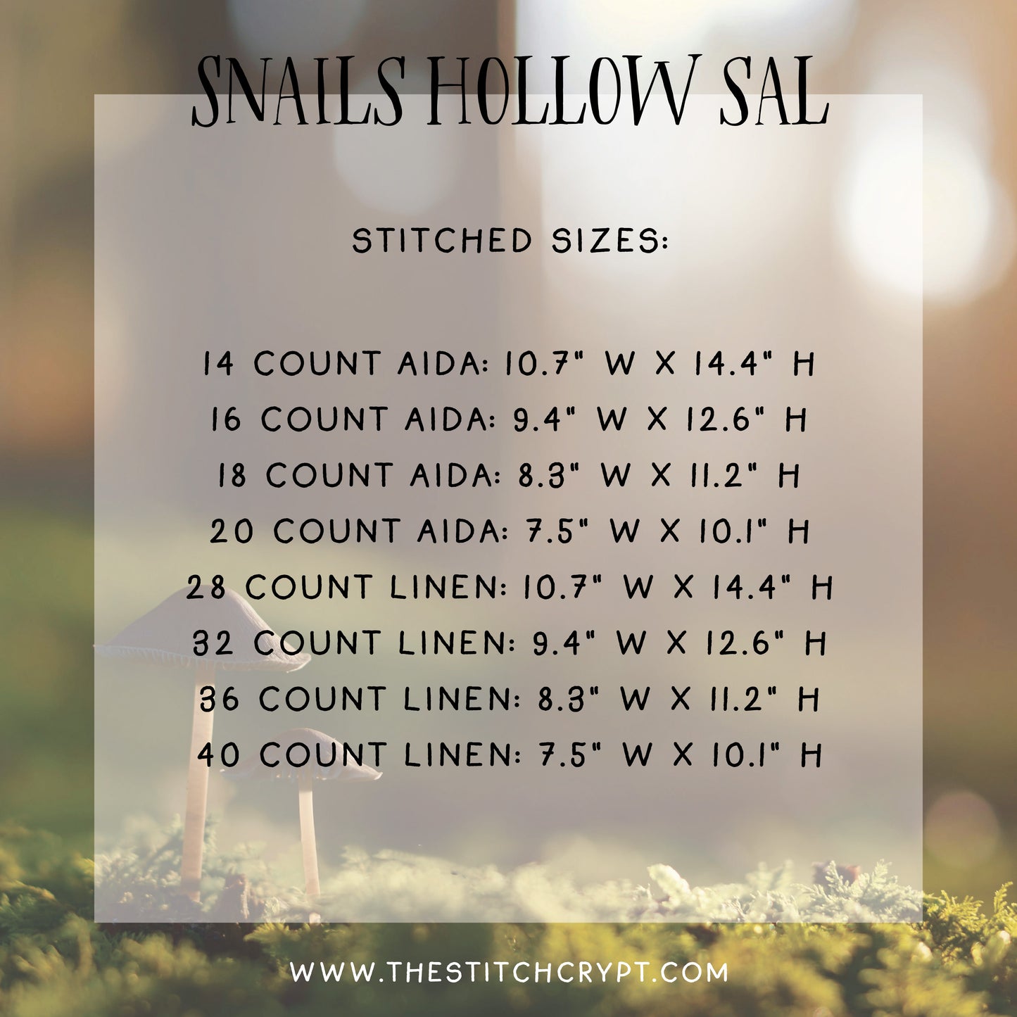 Snails Hollow Mystery SAL