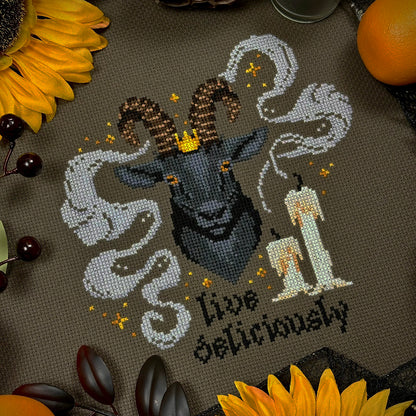 Live Deliciously - PDF Cross Stitch Pattern