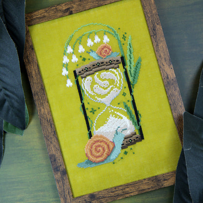 Spring Lily Snail - PDF Cross Stitch Pattern