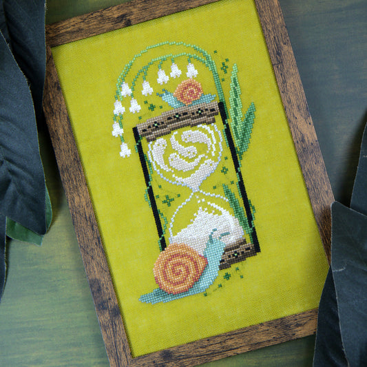 Spring Lily Snail - PDF Cross Stitch Pattern