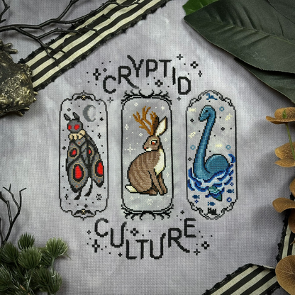 Cryptid Culture Frame Only - PDF Cross Stitch Pattern