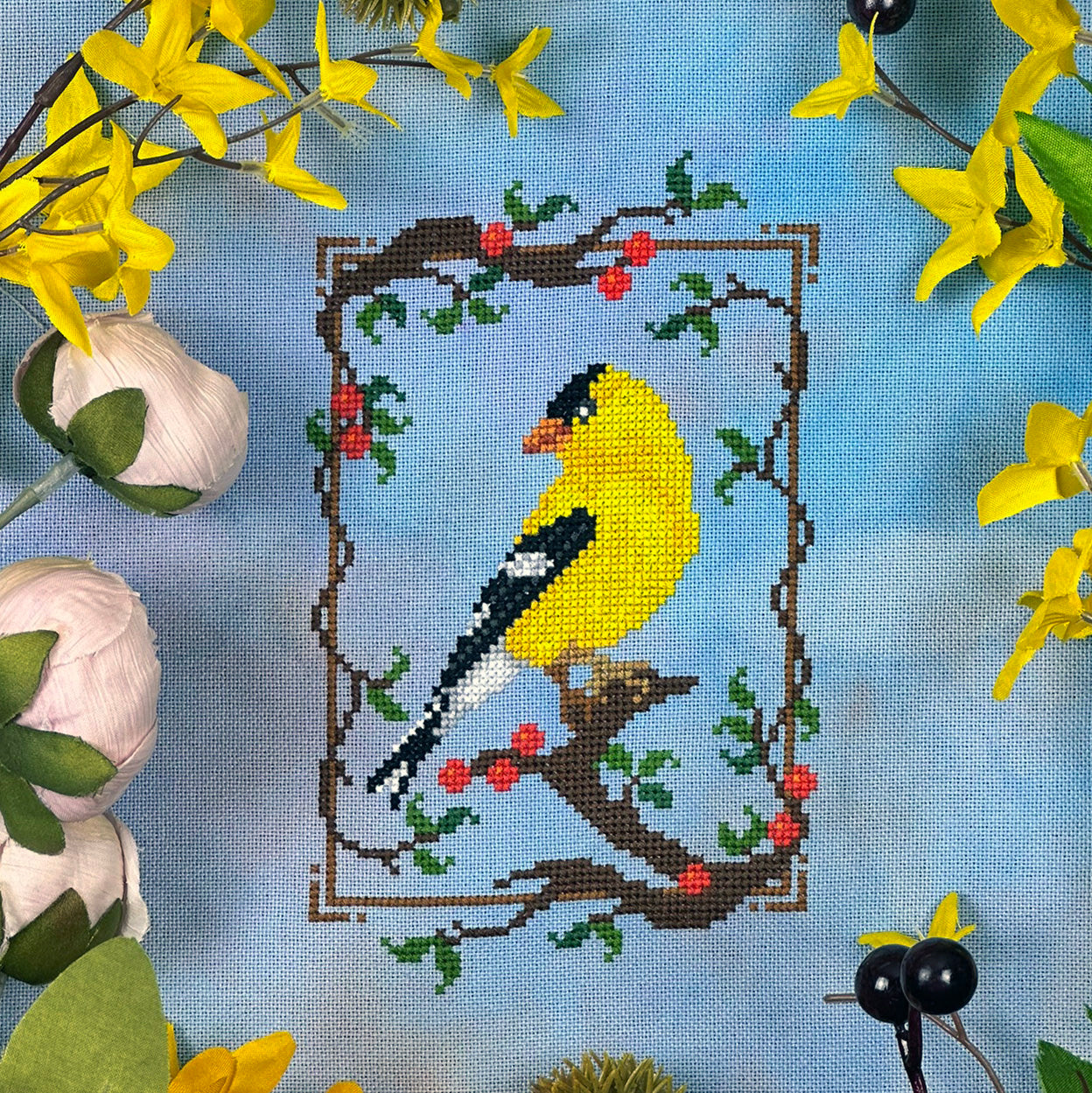 Summer Goldfinch Paper Printed Pattern