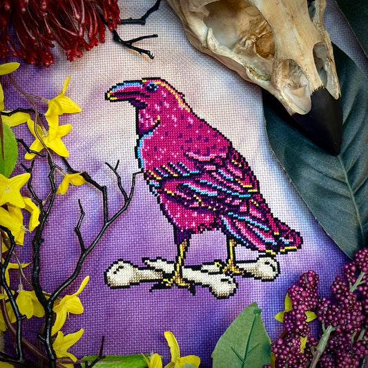 Neon Nightwatcher - PDF Cross Stitch Pattern