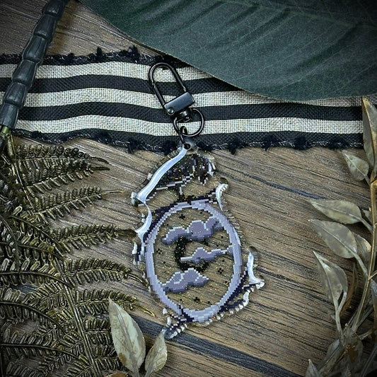 Crow Mirror Keychain