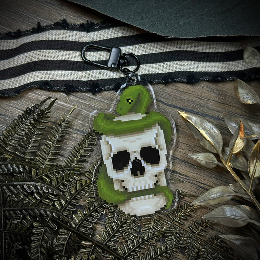 Serpent Skull Keychain