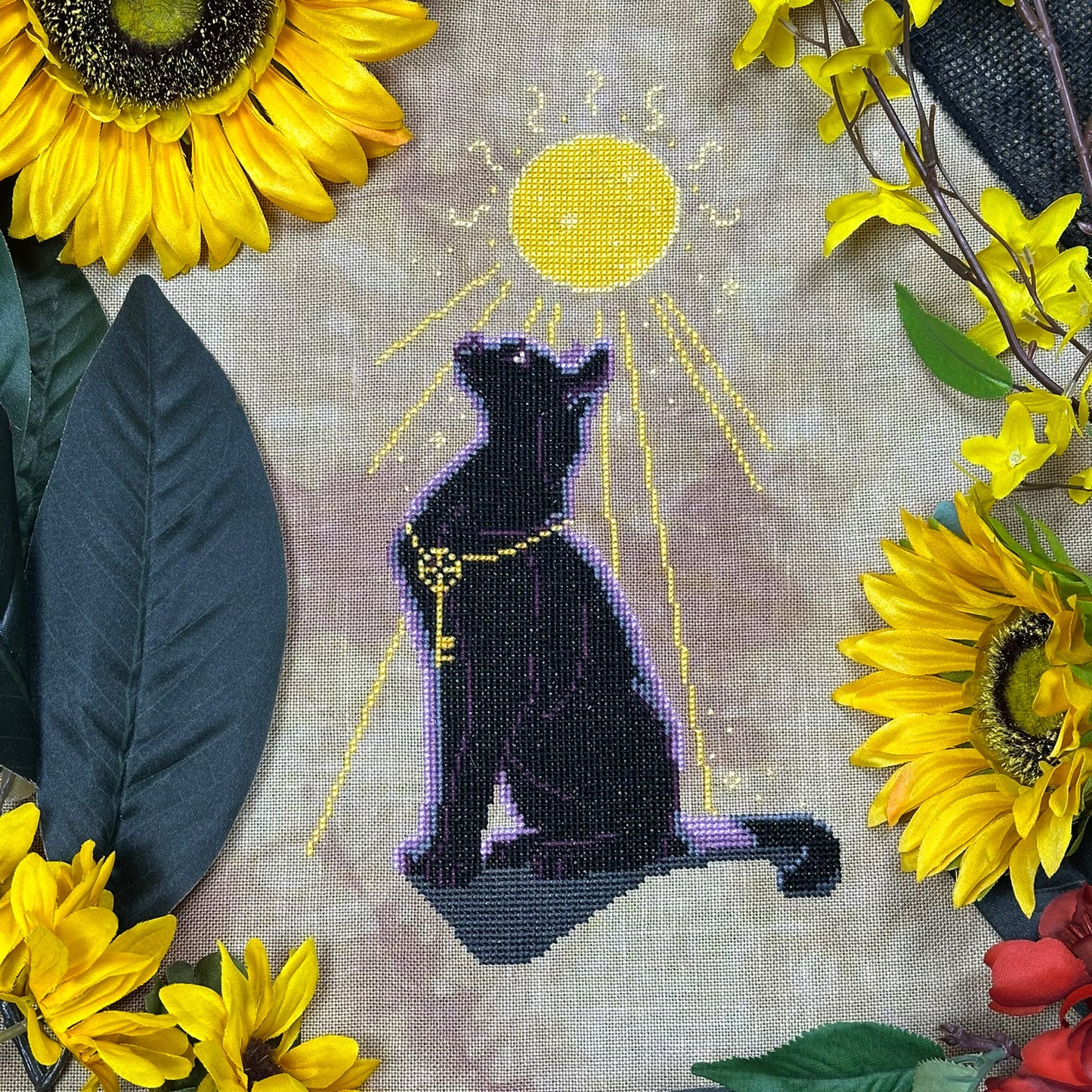Sun Cat - PDF Cross Stitch Pattern