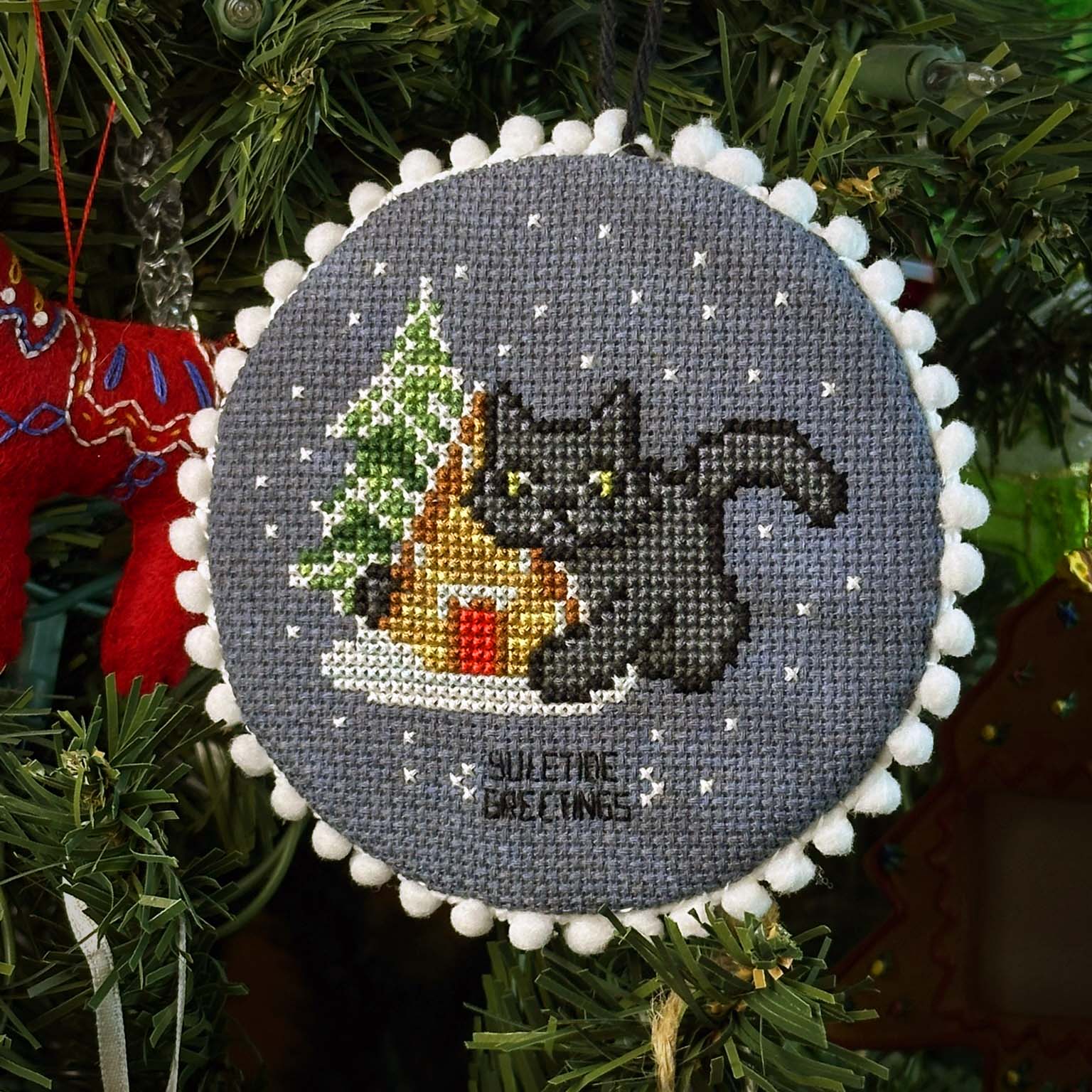Yule Pattern Yule Greetings - PDF Cross Stitch Pattern – TheStitchCrypt