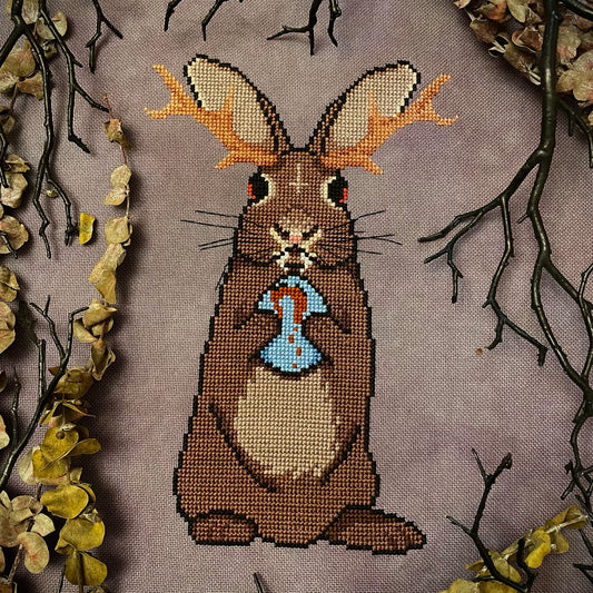 Vampire Jackalope - PDF Cross Stitch Pattern