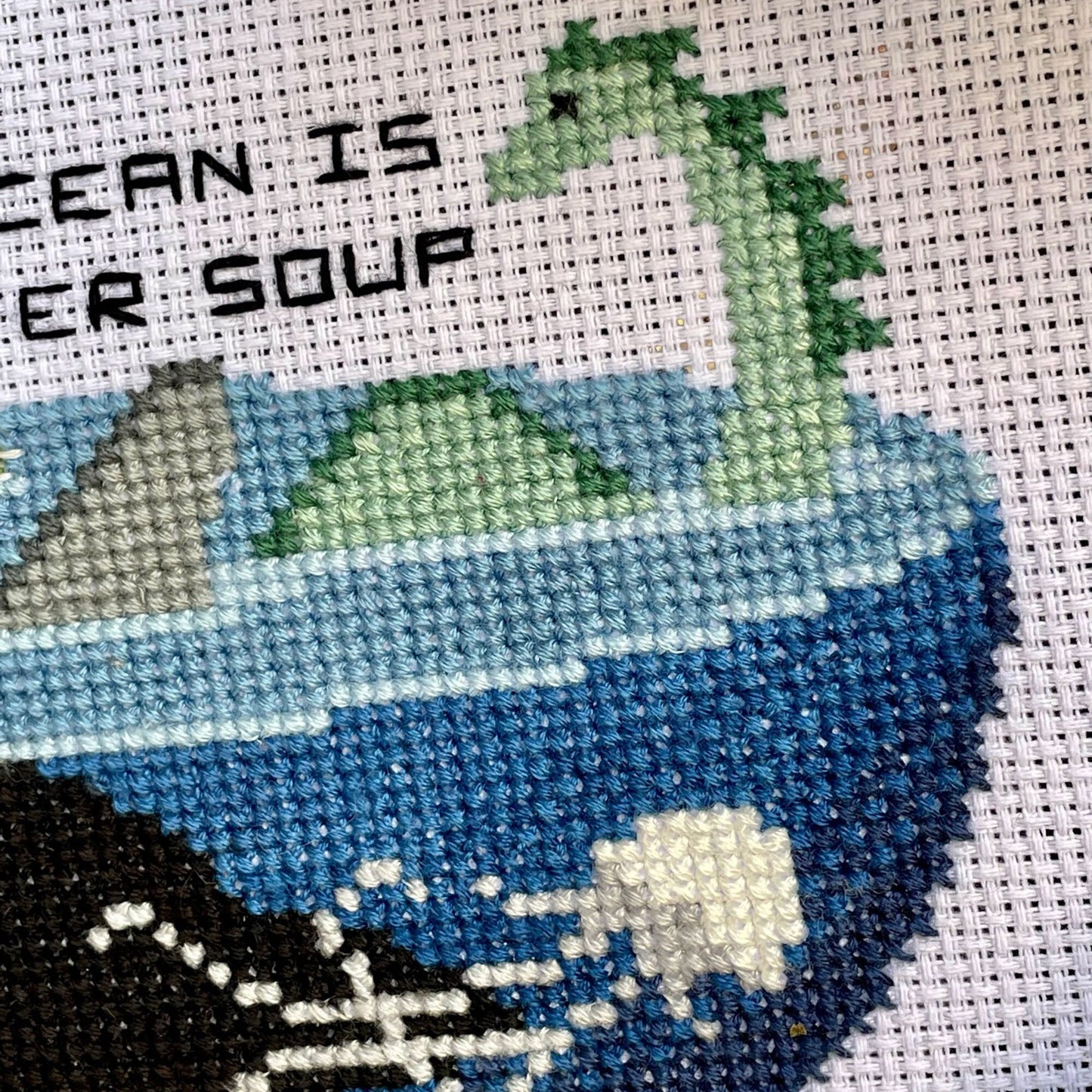 The Ocean is Monster Soup - PDF Cross Stitch Pattern