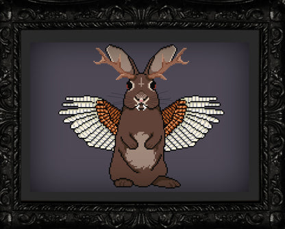 Wolpertinger - Winged Vampire Jackalope Cryptid PDF Pattern